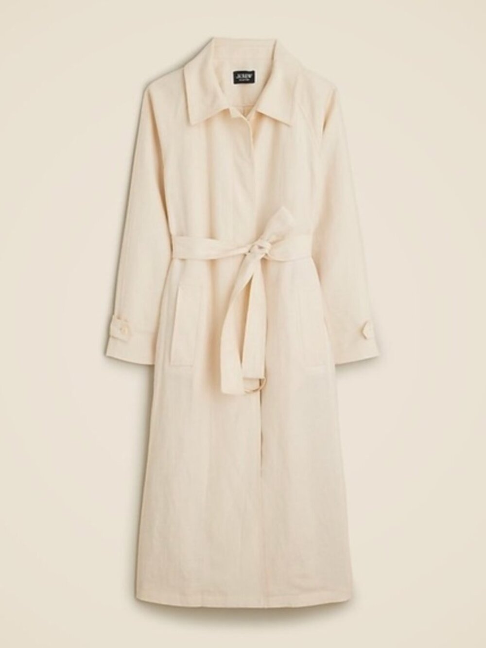 J. Crew Collection lightweight trench coat in linen-cupro blend